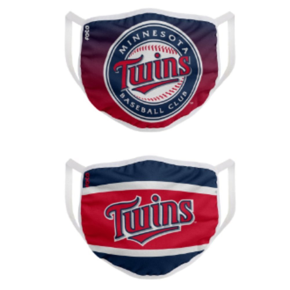 Minnesota Twins FOCO Adult Printed Face Covering 2-Pack